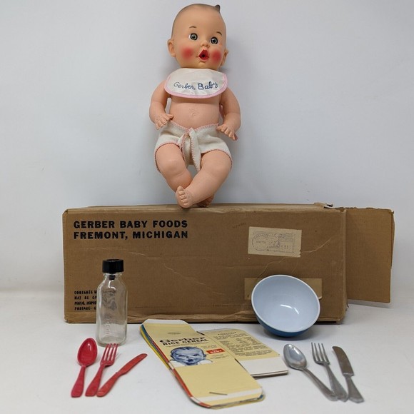Original Gerber Baby Vintage 11” Gerber Baby Doll In New In